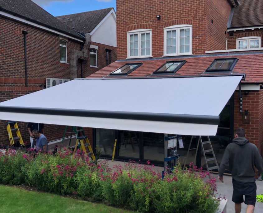 Retractable awning in London
